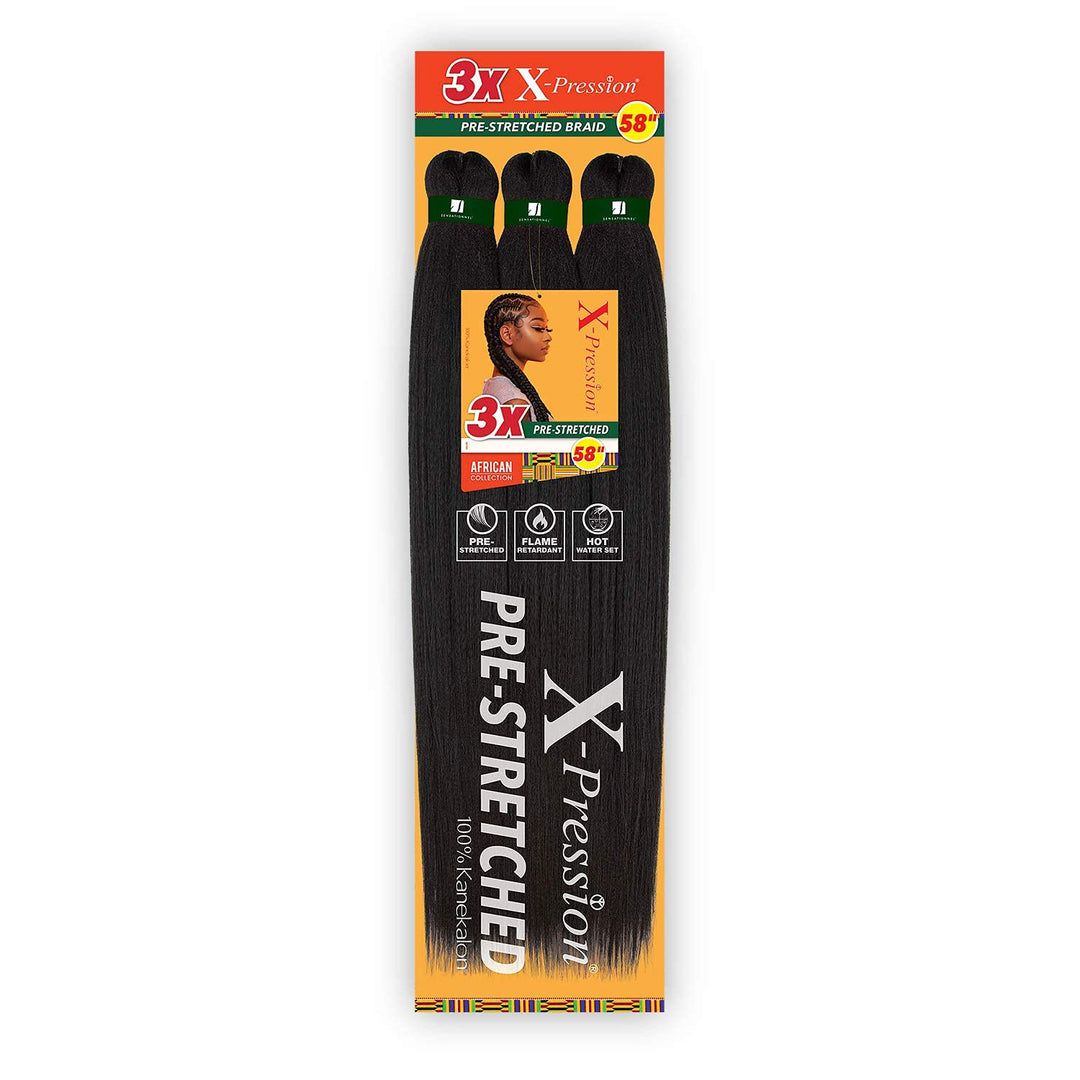 Sensationnel Braids Xpression 3X Pre-Stretched Braid 58''