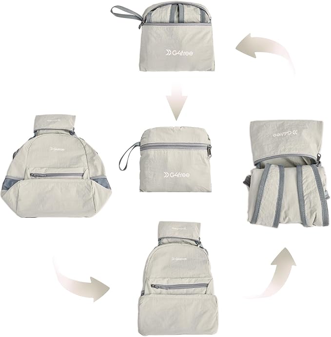 G4Free 20L Lightweight Packable Backpack Travel Hiking Daypack Foldable Backpack for Men Women