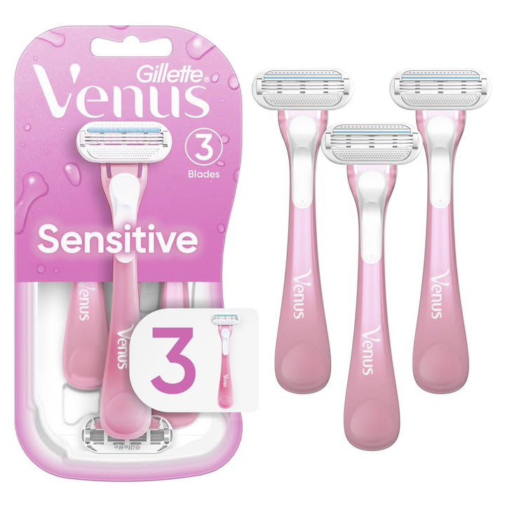 Gillette Venus Sensitive Disposable Razors | Women's | Pack of 3