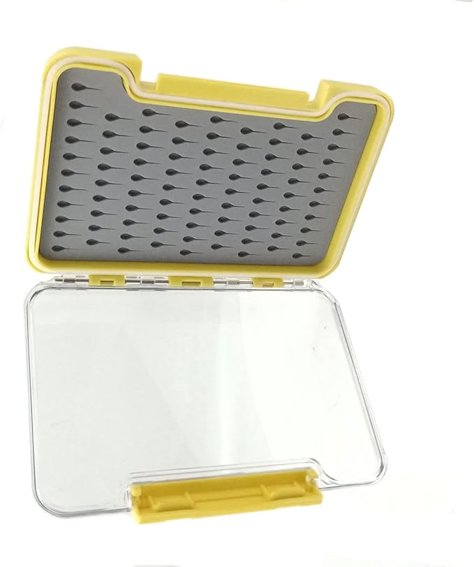 Aventik Fly Fishing Boxes Silicone Super Slim Fishing Storage Fishing Tackle Case Waterproof Best Pocket Sizes 7.36"X4.02"X0.63"/5.39"X3.74" X0.63''(1pcs-g048mt)