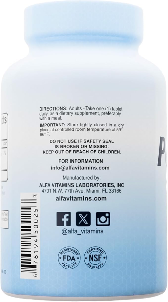 Potassium Gluconate 595 Mg by Alfa Vitamins - Supports Heart Function & Promotes Muscle acitvity - 100 Tablets