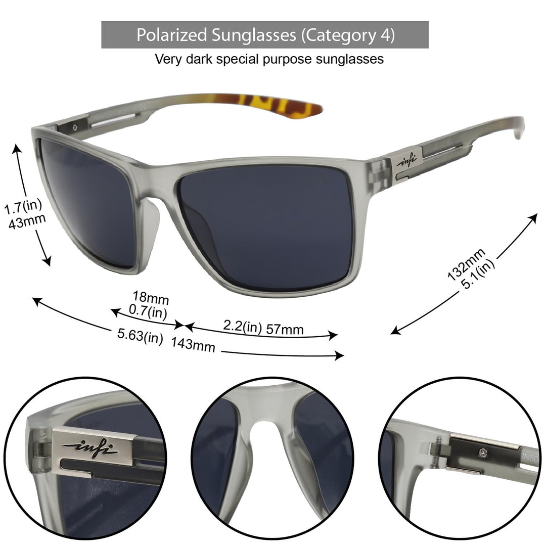 INFI Category 4 Polarized Sunglasses Men Women Very Dark Lens UV400 Protection for Sensitive Fishing Hiking Sports Glasses