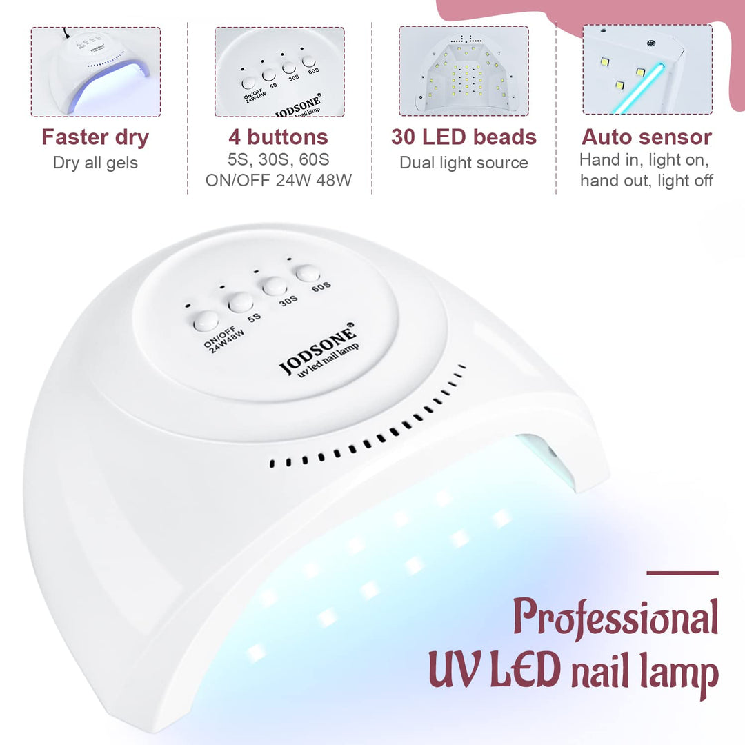 36-Piece Gel Nail Polish Set | 32 Colors, Base & Top Coats | Gifts for Women