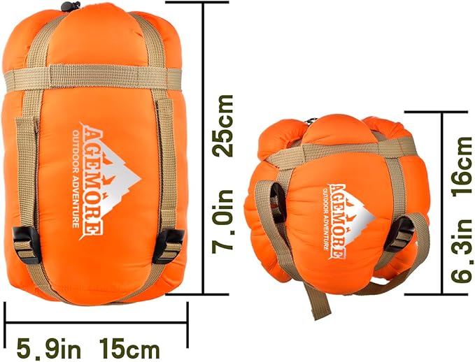 AGEMORE Ultralight Warm Weather Envelope Sleeping Bag, Lightweight Waterproof Compact Sleeping Bag, for Spring Summer & Fall, 75’’L X 30’’W Fit for Kids Teens Or Adults Outdoor Camping & Backpacking