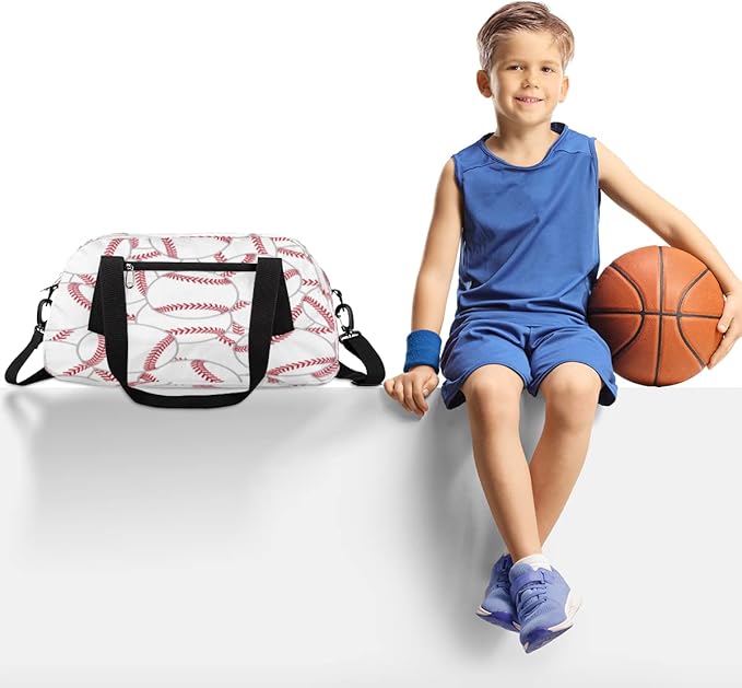 Sprot Baseball Kids Overnight Duffle Bags Boys Girls Teen Sports Gym Bag for Weekender Travel Gymnastics Dance Ballet