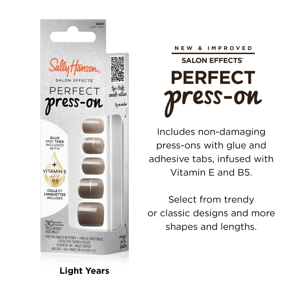 Sally Hansen Instant Cuticle Remover | 15-Second Gel & 30 Press-On Nail Designs
