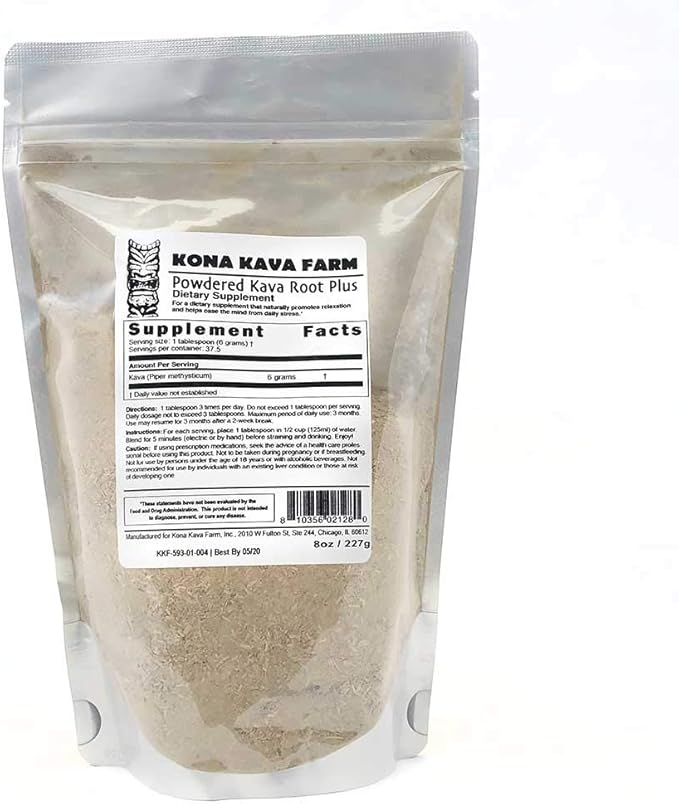 Powdered Noble Kava Root Plus (8 oz)
