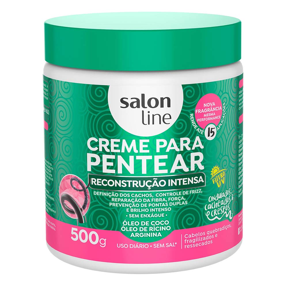 Salon Line - Linha Tratamento (Creme Para Pentear) - Reconstrucao Intensa 500 Gr Treatment (Combing Cream) Collection - Intense Reconstruction Net 17.63 Oz
