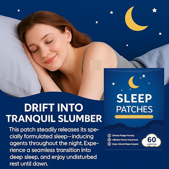 Sleep Patches for Adults Extra Strength 60 Pack，Natural Sleep Aid Patches for Deep Sleep, Sweet Dream Patches for Women & Men, Nighttime Sleeping Stickers for Night Comfort Rest