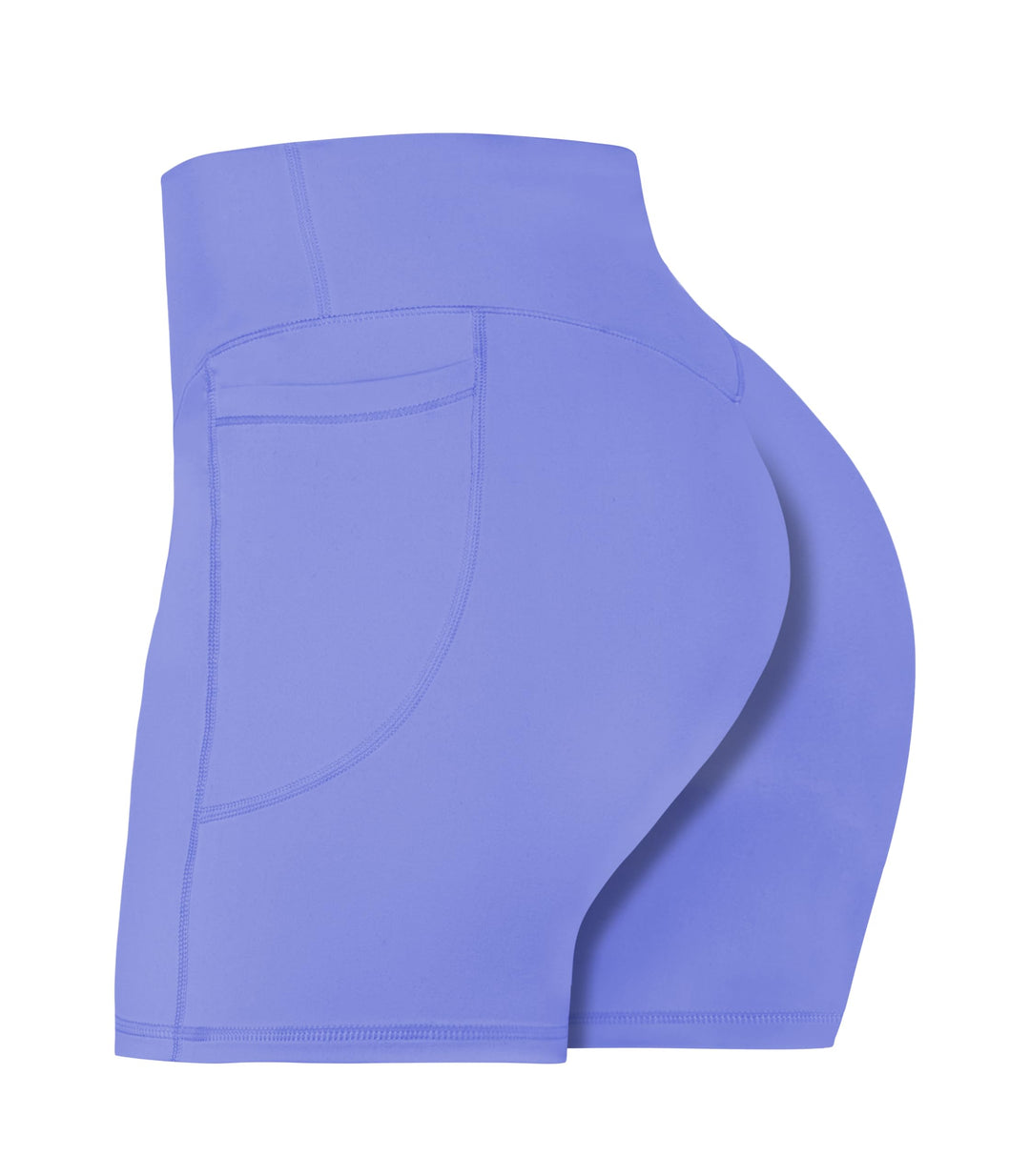 Sunzel 8" / 5" / 3" Biker Shorts for Women with Pockets, High Waisted Yoga Workout Shorts Periwinkle X-Small