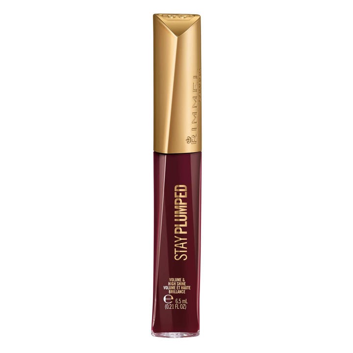 Rimmel Stay Plumped Lip Gloss, 841 Bittersweet Plum, Pack of 1