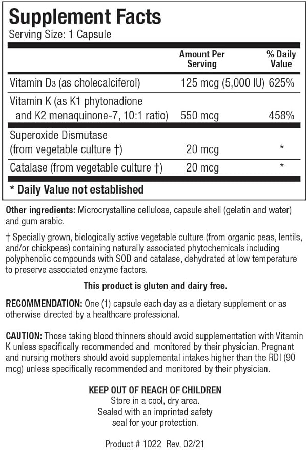 Biotics Research Bio-DK Caps™–Emulsified Vitamin D and K, Vitamin D3 125 mcg & Vitamin K (k1,k2) 550 mcg- MK7– Vitamin D3 K2 K1, Stronger Bones, Musculoskeletal Strength, Healthy Heart & BMI 60 Caps