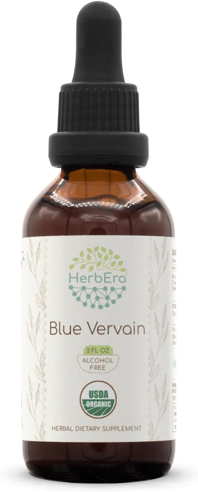 Blue Vervain B60 Alcohol-Free Herbal Extract Tincture, Concentrated Liquid Drops Natural USDA Organic Blue Vervain (Verbena Hastata) (2 fl oz)