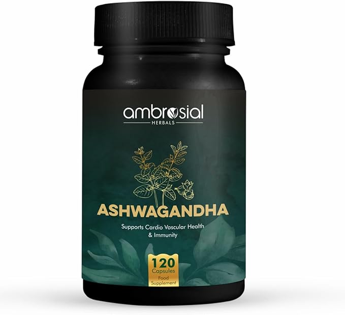 AMBROSIAL Ashwagandha 500mg (Pack of 1-120 Capsules)