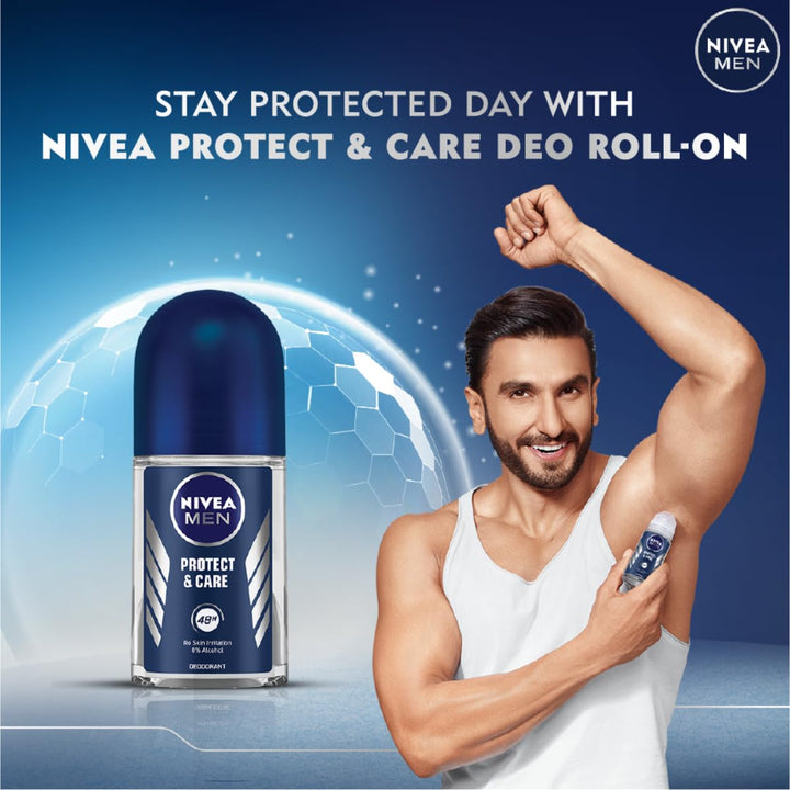Nivea Men Protect And Care Roll On, 50Ml