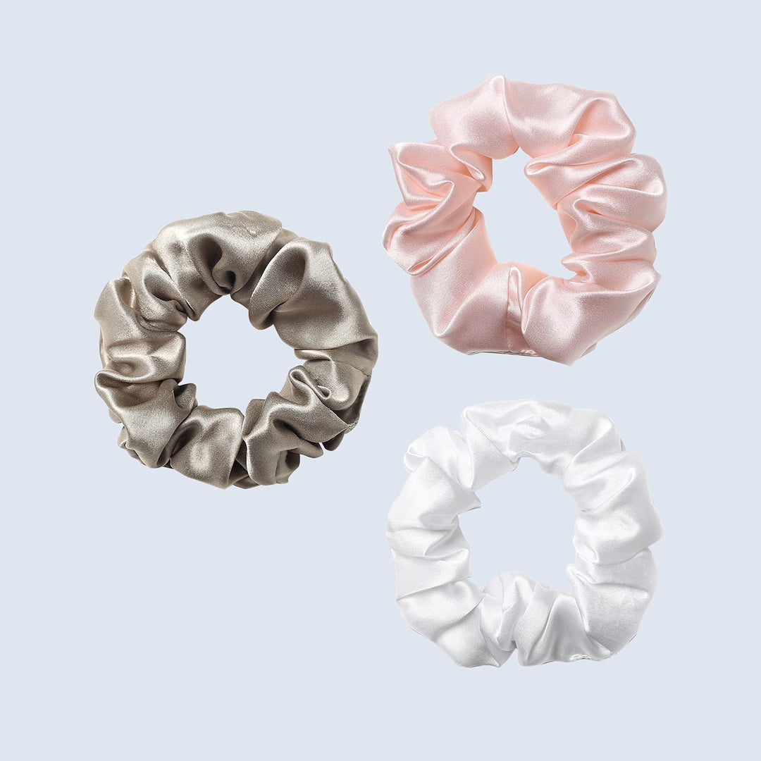 Zimasilk 100% Mulberry Silk Hair Scrunchies Best For Women And Girlshair 19 Momme Silk Elastic Hair Bands For Ponytail Holder Ge