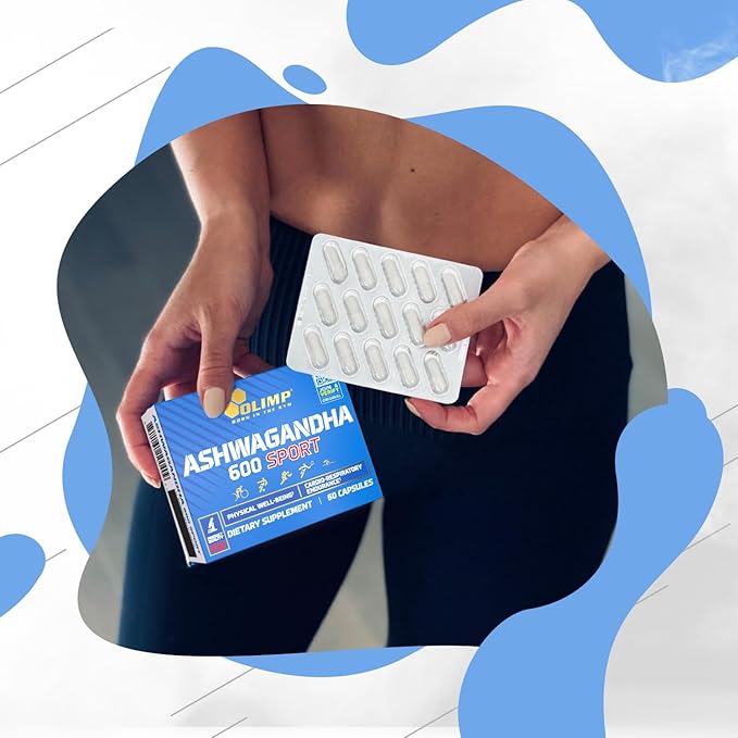 Ashwagandha 600 Sport Caps. Organic Ashwaganda Root Extract (KSM-66) High Dose (60 Capsules)