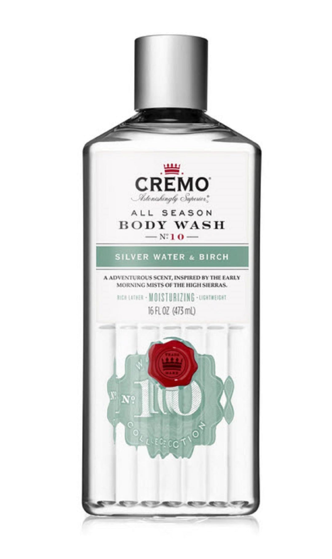 Cremo Rich-Lathering Silver Water & Birch Body Wash For Men, A Revitalizing Combination Of Glacier-Fed Streams And White Birch 1