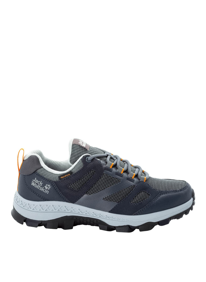Jack Wolfskin Women's Downhill Texapore Low W Hiking Boot, Dark Blue/Grey, 5