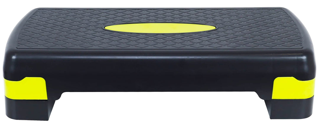 Fitvids Adjustable Workout Aerobic Stepper Step Platform Trainer, 27-Inch, Black/Lemon