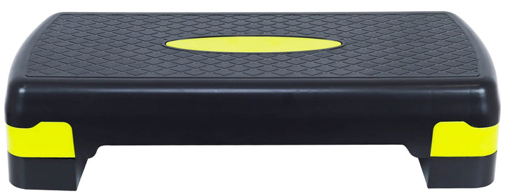 Fitvids Adjustable Workout Aerobic Stepper Step Platform Trainer, 27-Inch, Black/Lemon