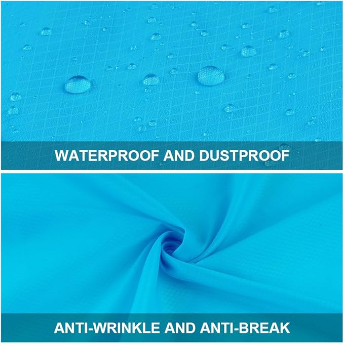 Picnic Blanket, Mini Pocket Beach Mat 55.1 x 70.8IN (3-5 People) Foldable, Lightweight Waterproof Sand Free, Foldable Thin Ground Sheet for Outdoor Camping Hiking Travel - with Hand Strap