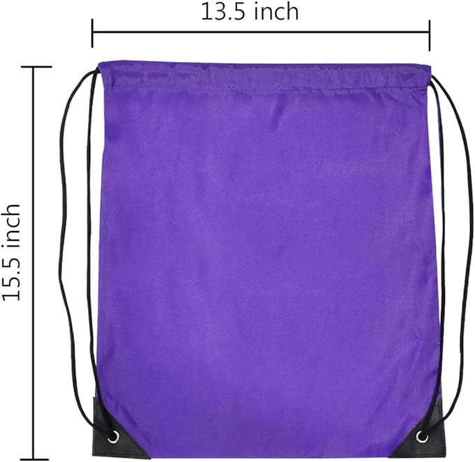 GoodtoU Drawstring Backpack Cinch Bag Drawstring Bags Bulk Draw String Sport Nylon Bag 10 Color (10 Color, 20PCS)