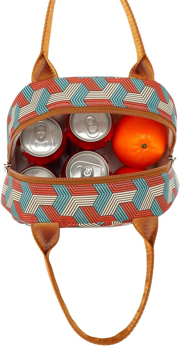 FlowFly Insulated Lunch Cooler Bag - Tote Bag Organizer for Women/Men, Red