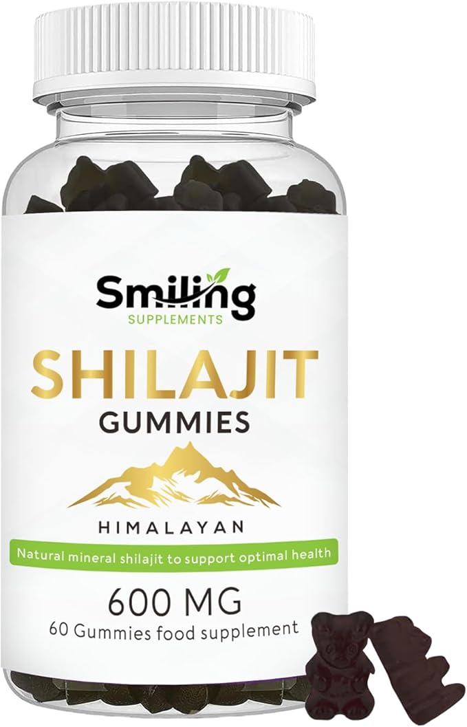 Organic Shilajit Gummies - Pure Himalayan Cured Shilajit Gummies for Men & Women - Natural Energy Booster 60 Count