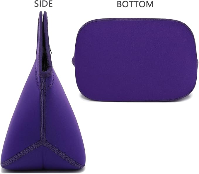 FlowFly Neoprene Kids Lunch box Insulated Soft Bag Mini Cooler Thermal Meal Tote Kit for Boys, Girls,Men,Women,School,Work, Office, Purple