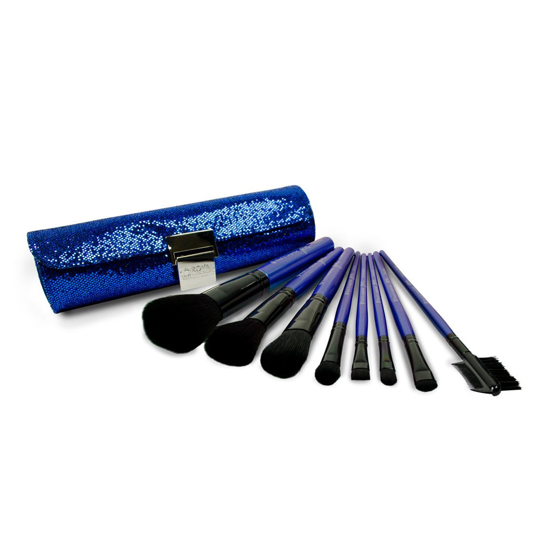 Royal Brush Gems Case with 8 Piece Brush Set, Sapphire