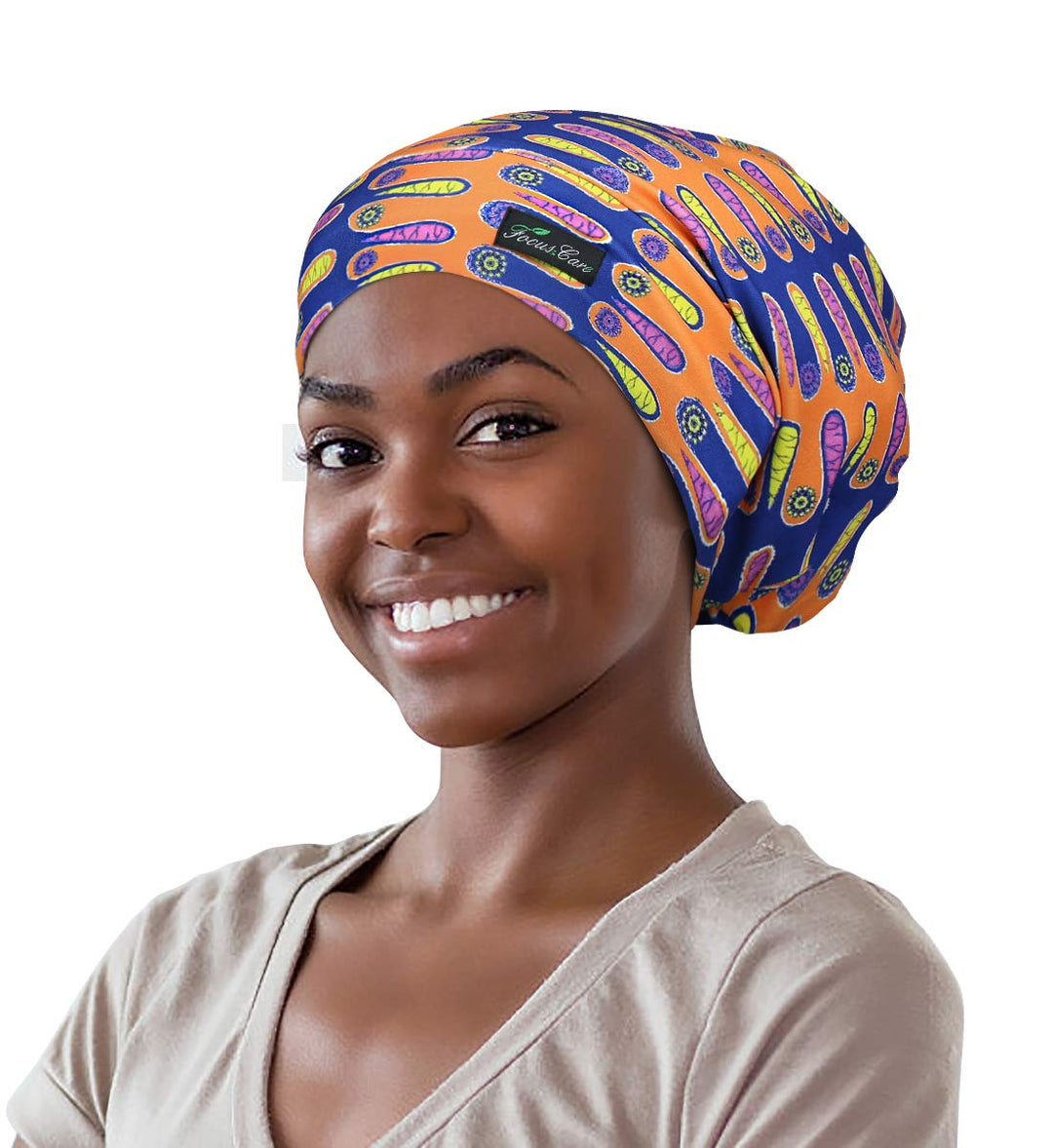 Satin Night Sleep Cap For Us Women With Natural Hair African Print