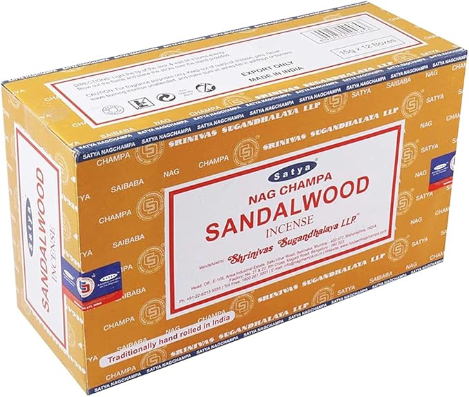Sandalwood Incense Sticks - Total 180 Insence-Sticks and Incense Stick Holder Bundle Insence Insense Satya Incense