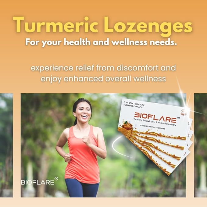 Turmeric Lozenges – Sugar-Free Throat Lozenges for Sore Throat Relief & Cough – Turmeric Curcumin Supplement with Curcuma & Turmeric Extract – Immune & Liver Support (10-Pack)
