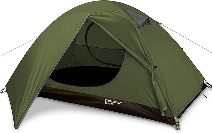 Bessport Camping Tent 1/2 Person Tent Waterproof Two Doors Backpacking Tent Easy Setup Lightweight for Outdoor, Hiking Mountaineering Travel