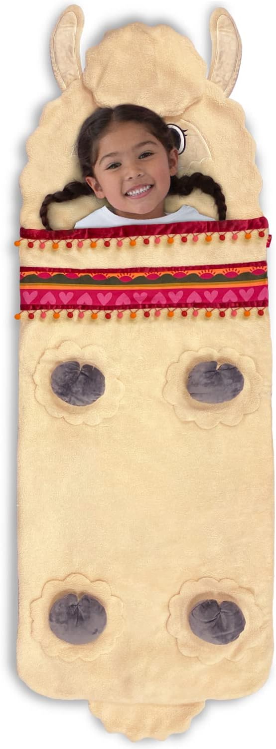 Bixbee Kids Sleeping Bag, Soft Sleepy Sack for Kids & Toddlers | Easy Roll Up Design for School, Daycare + Naptime, 60 x 22 Inches | Cozy Slumber Bag w Lining for Girls + Boys