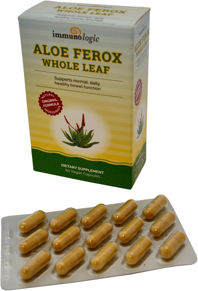 Aloe Ferox Whole Leaf Vegan Capsules - 60 Count Pack of 2