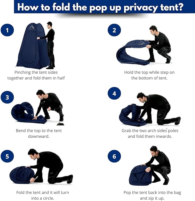 BlackTerra Portable Toilet for Adults - Portable Toilet for Camping Privacy Outdoor Bathroom Tent XL Portable Toilet Set for Adults