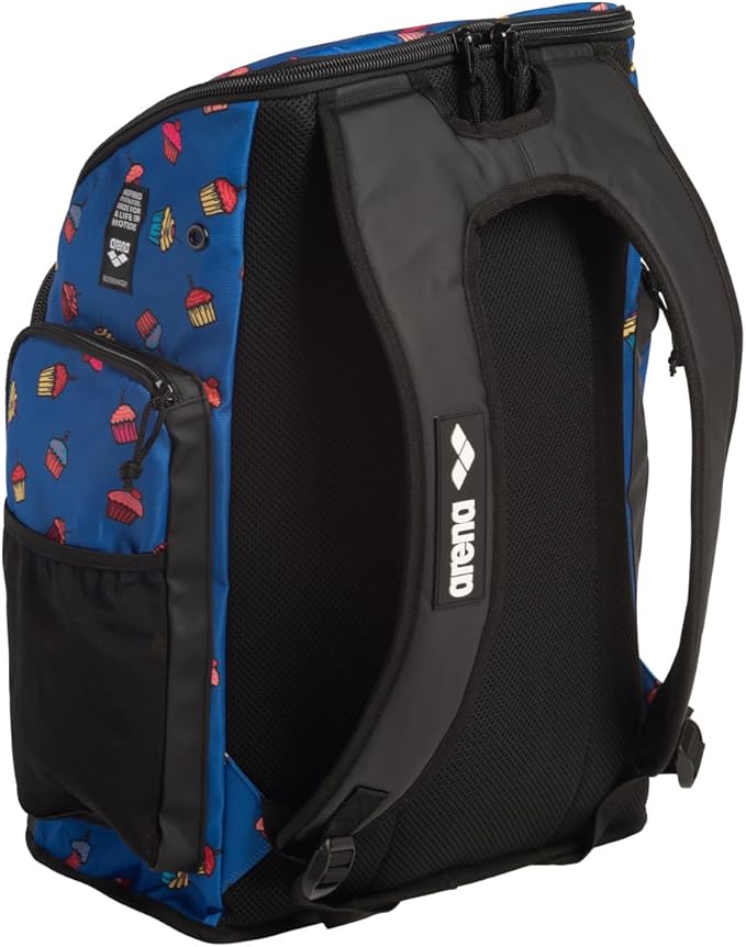 ARENA Spiky III Backpack 45 Swimming Athlete Sports Gym Rucksack Large Training Gear Equipment Swim Bag for Men and Women, 45 Liters, Cupcakes