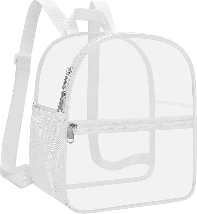 USPECLARE Clear Backpack Stadium Approved 12X11x6, Waterproof Clear Bag Stadium Backpack for Concert Work Sport Event