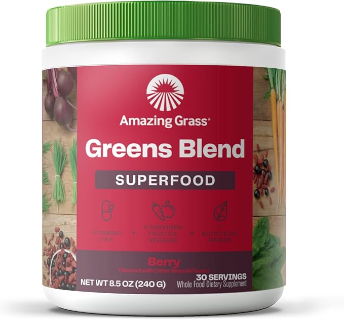 Amazing Grass Greens Blend Superfood: Super Greens Powder Smoothie Mix & Greens Blend Superfood: Super Greens Powder Smoothie Mix
