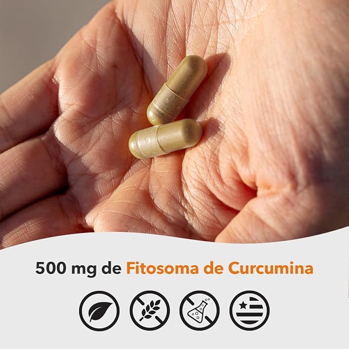 LifeSeasons Essentials Meriva Turmeric - Curcumin Phytosome Supplement - Supports Muscles Joints Bones & Liver - Enhance Circulation & Heart Health - Eases Body Stiffness & Aches - 60 Capsules