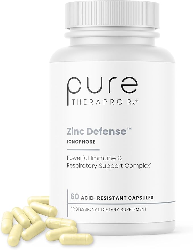 Zinc Defense | Zinc + Copper + Quercetin | 60 Servings in Vegan Capsules | L-OptiZinc & Quercefit Ionophore | Chelated Minerals | Immune, Gut, & Hormonal Balance Support