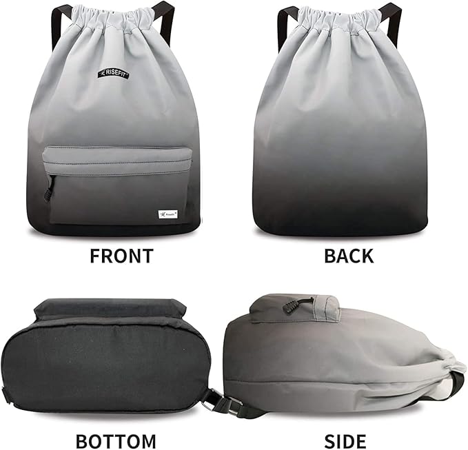 Waterproof Drawstring Bag, Gym Bag Sackpack Sports Beach Backpack for Men Women