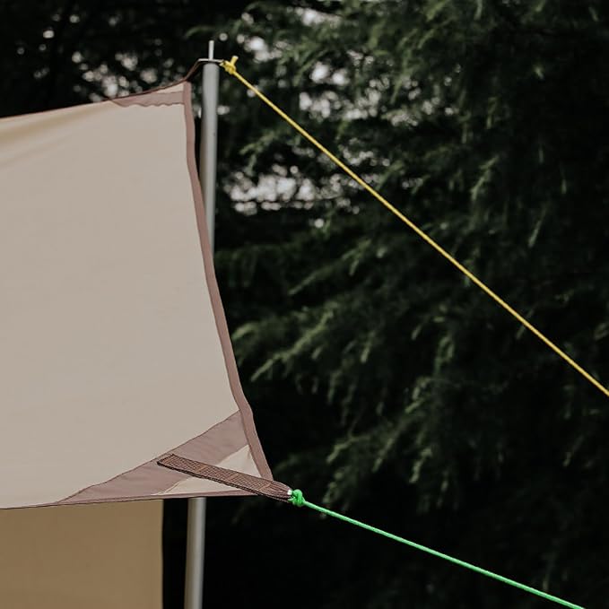 Azarxis Reflective Tent Guide Rope Lightweight Guy Line Cord with Aluminum Adjuster Guyline Tent Cord Tensioner for Camping Hiking Backpacking - Essential Survival Gear 13 Feet