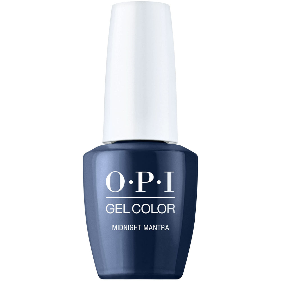 Opi Gelcolor, Midnight Mantra, Blue Gel Nail Polish, Fall Wonders Collection, 0.5 Fl Oz