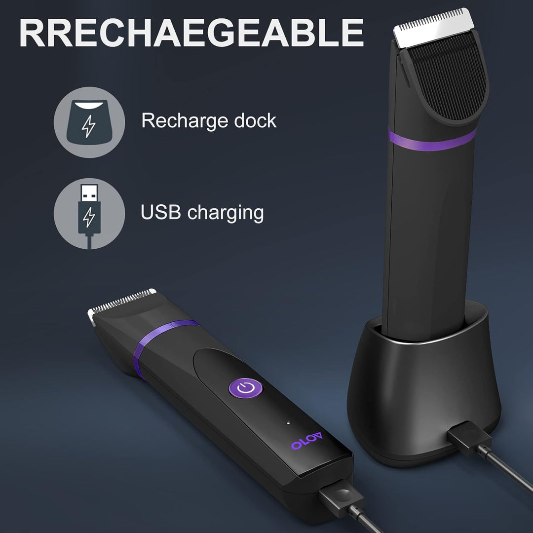 Electric Body Hair Trimmer | Waterproof Groomer for Men & Women | USB Rechargeable