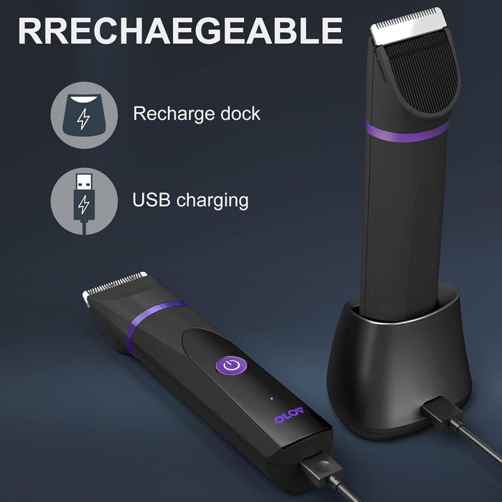 Electric Body Hair Trimmer | Waterproof Groomer for Men & Women | USB Rechargeable