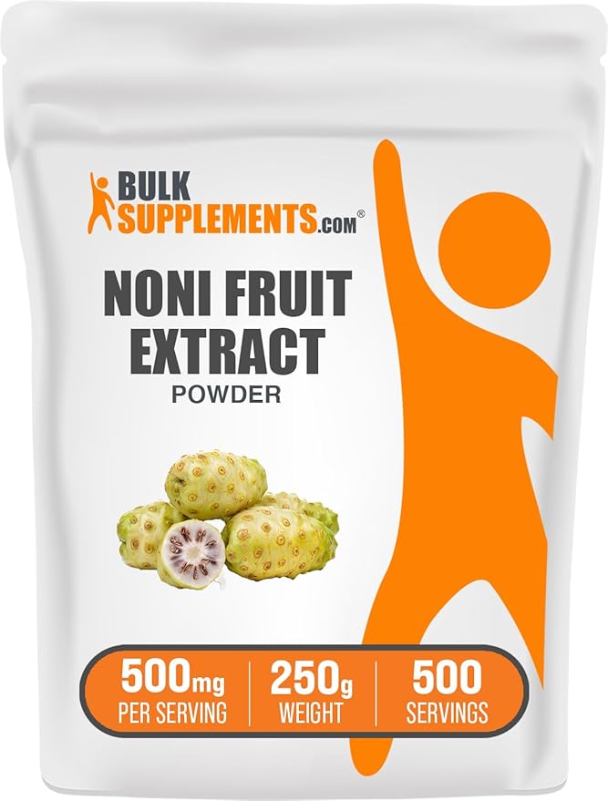 BulkSupplements.com Noni Fruit Extract Powder - Noni Fruit Supplement, Noni Fruit 500mg - Superfood Powder, Gluten Free, 500mg per Serving, 250g (8.8 oz) (Pack of 1)