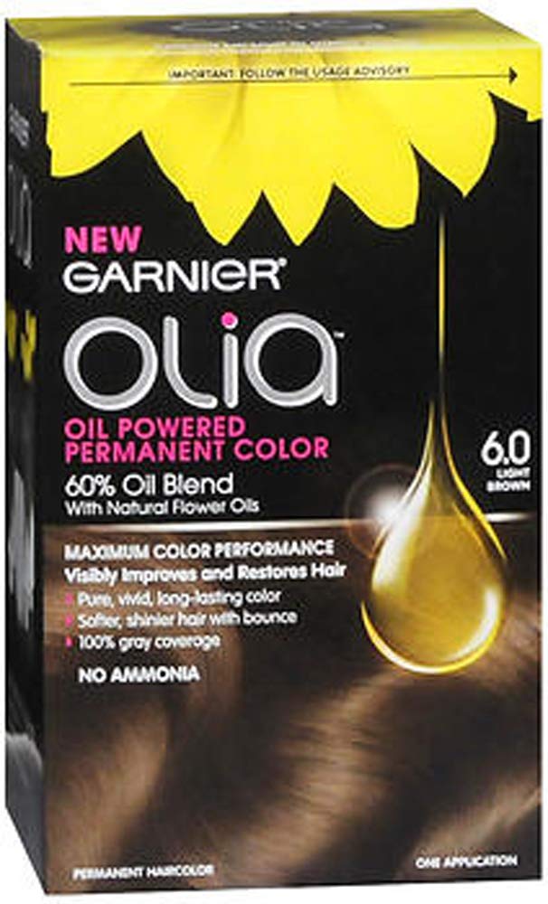 Garnier Olia Oil Powered Permanent Color 6.0 Light Brown 1 Each (Pack Of 2)